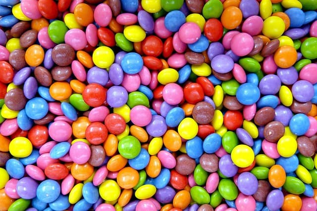 candy, confectionery, sweet, smarties, colorful, snack, dessert, chocolates, treat, candy, candy, candy, candy, candy