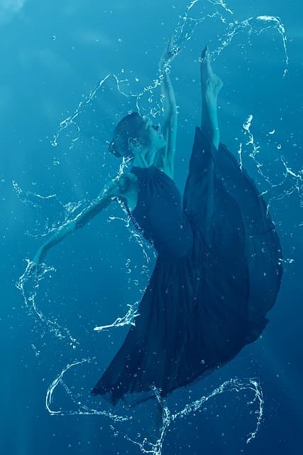 underwater, woman, dancer, activity, editorial use