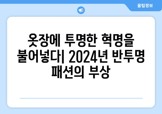 반투명과 투명성의 매력적인 결합: 2024년 패션 트렌드