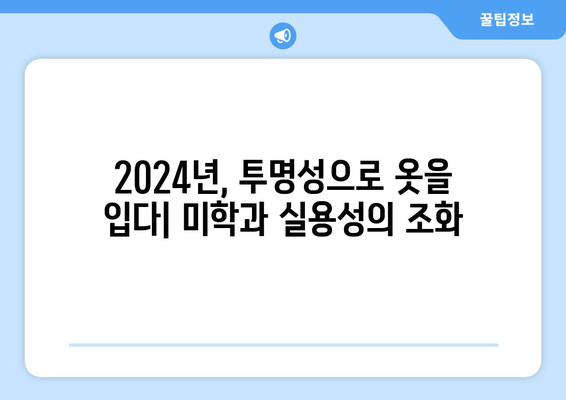 투명성의 우아한 미학: 2024년 패션 트렌드 분석